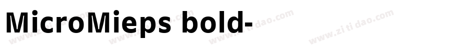 MicroMieps bold字体转换